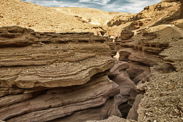 The Red Canyon touristic attraction in Israel (HDR image)