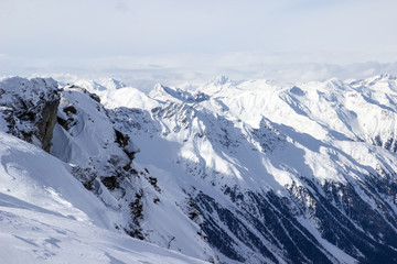 Fototapeta na wymiar Winter Schnee Berge