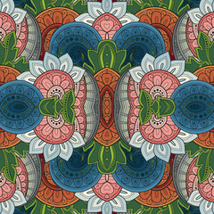 Vector Seamless Abstract Tribal Pattern