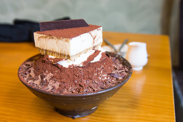 Tiramisu Patbingsu or Ice Shaved