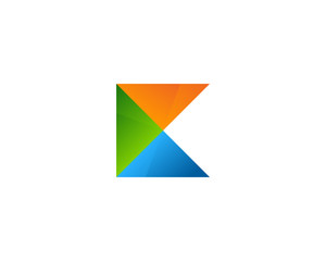 Letter K Triangle Logo Design Element