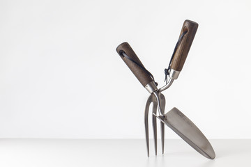 fork and trowel together