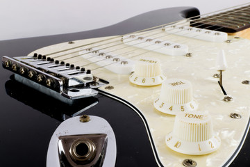 Electric Guitar's Dials Up Close