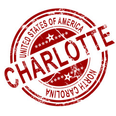 Charlotte stamp with white background