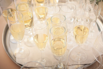 glasses with champagne