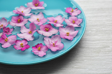 Beautiful flowers on water