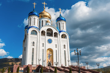 Fototapeta premium Sakhalin cathedral with cupolas