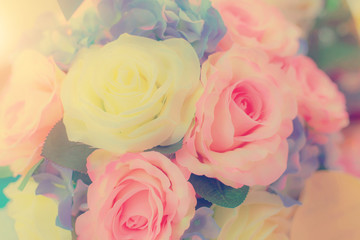flowers arrangements - spring roses celebration bouquet pastel