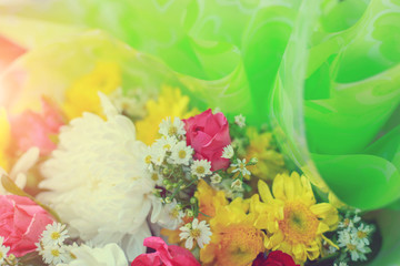 flowers arrangements - spring roses celebration bouquet pastel