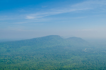 Sky mountains Thailand Cambodia border