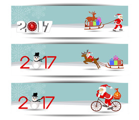 Three banners set for new year and Merry Christmas