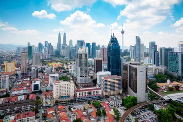 Gordijnen Kuala Lumpur skyline, Malaysia © Patrick Foto