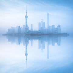 Foggy day, Shanghai morning, Shanghai skyline China
