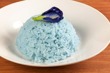 Blue Rice made cooking