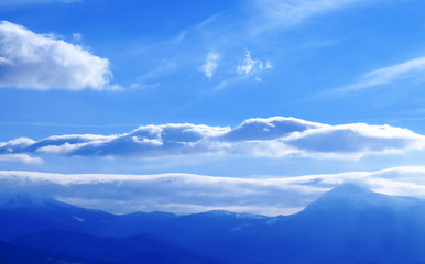 View of beautiful landscape with mountains