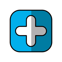 Obraz premium pluss button symbol isolated icon vector illustration design