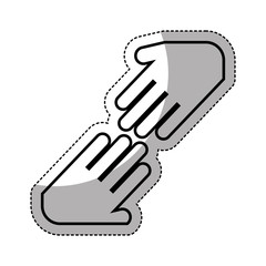 hand shake isolated icon vector illustration design