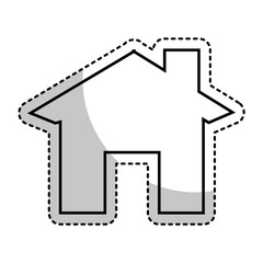 house silhouette isolated icon vector illustration design