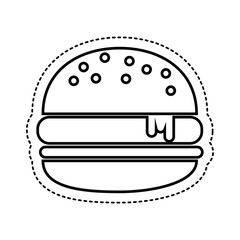 hamburger fast food icon vector illustration design