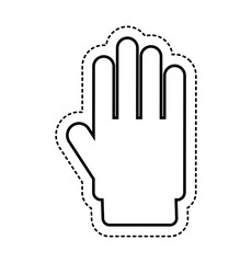 hand human up isolated icon vector illustration design