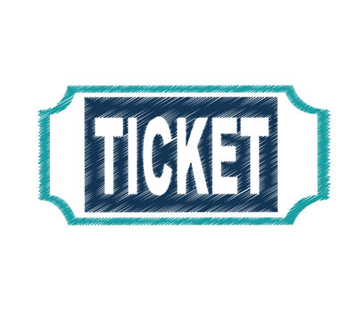ticket entrance isolated icon vector illustration design