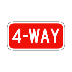 4-Way stop sign vector