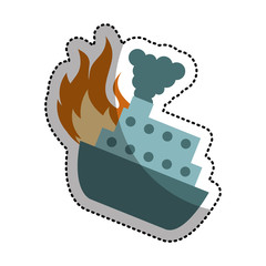 ship cruise insurance isolated icon vector illustration design