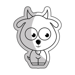 cute goat tender character vector illustration design