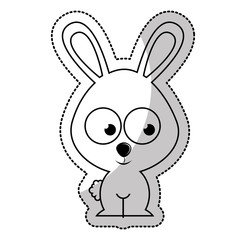 cute rabbit tender character vector illustration design