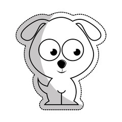 cute dog tender isolated icon vector illustration design