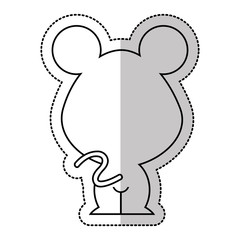 cute mouse tender character vector illustration design