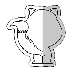 cute fox tender character vector illustration design