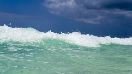 Breaking Caribbean Wave Closeup 