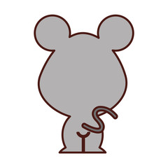 cute mouse tender character vector illustration design