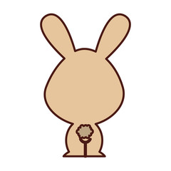 cute rabbit tender character vector illustration design