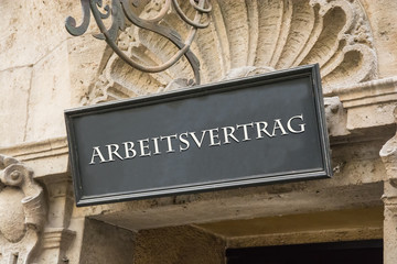 Schild 191 - Arbeitsvertrag