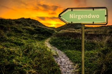 Schild 165 - Nirgendwo