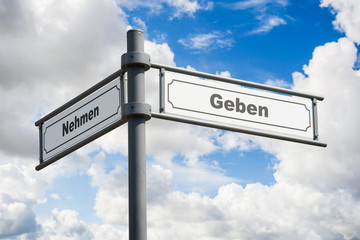 Schild 162 - Geben