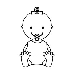 cute baby character icon vector illustration design