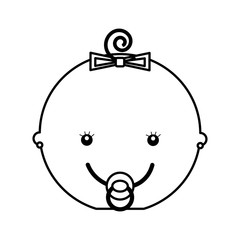 cute baby character icon vector illustration design