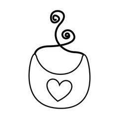 baby bib isolated icon vector illustration design