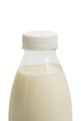 Bottle of milk isolated on white background