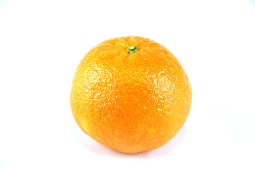 single fresh tangerine isolated on white background