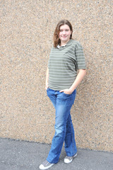 Female beauty expressions outside.