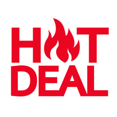 hot deal icon illustration design