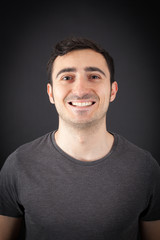 Handsome Man doing different expressions in different sets of clothes: smile