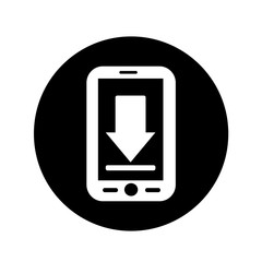 Mobile Phone Download Icon illustration design