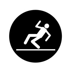 slippery floor sign icon illustration design