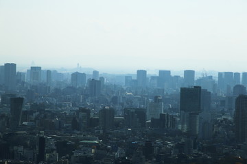 Japan cityscape view from Metropolitan Government Building in Shinjuku, Tokyo,
