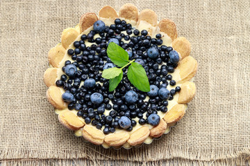 Blueberry fruits tart